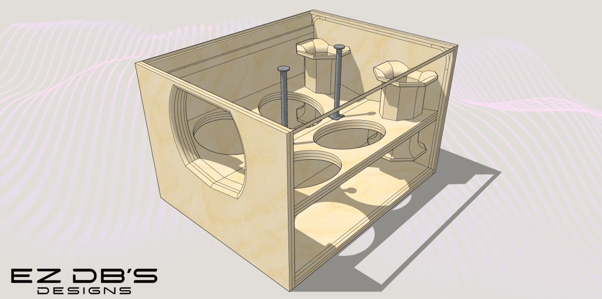 Custom 6th Order Bandpass Subwoofer Box Design – EZ DB's Designs
