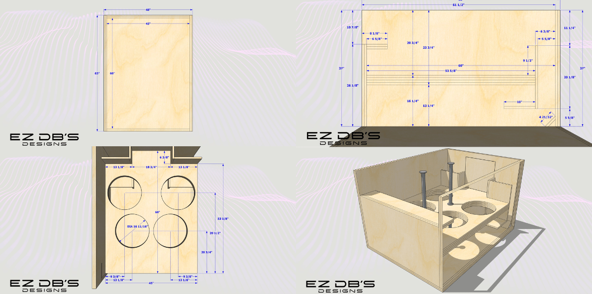 Custom 6th Order Bandpass Box Design - EZ DB's Designs