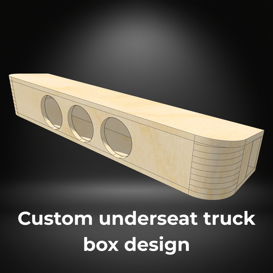 Custom Underseat Truck Subwoofer Box Design (Ported Enclosure)