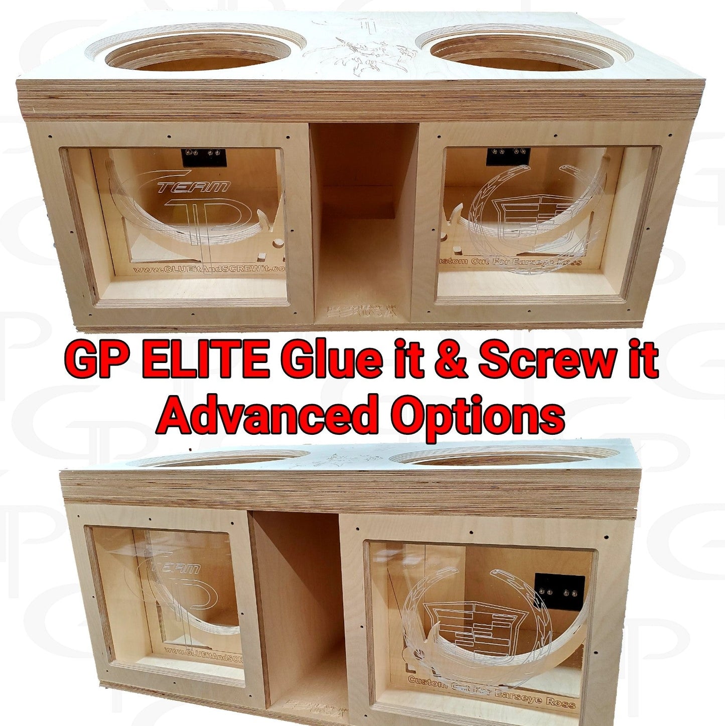 GP ELITE Dual 8" High Output XL Glue it & Screw It Sub Enclosure