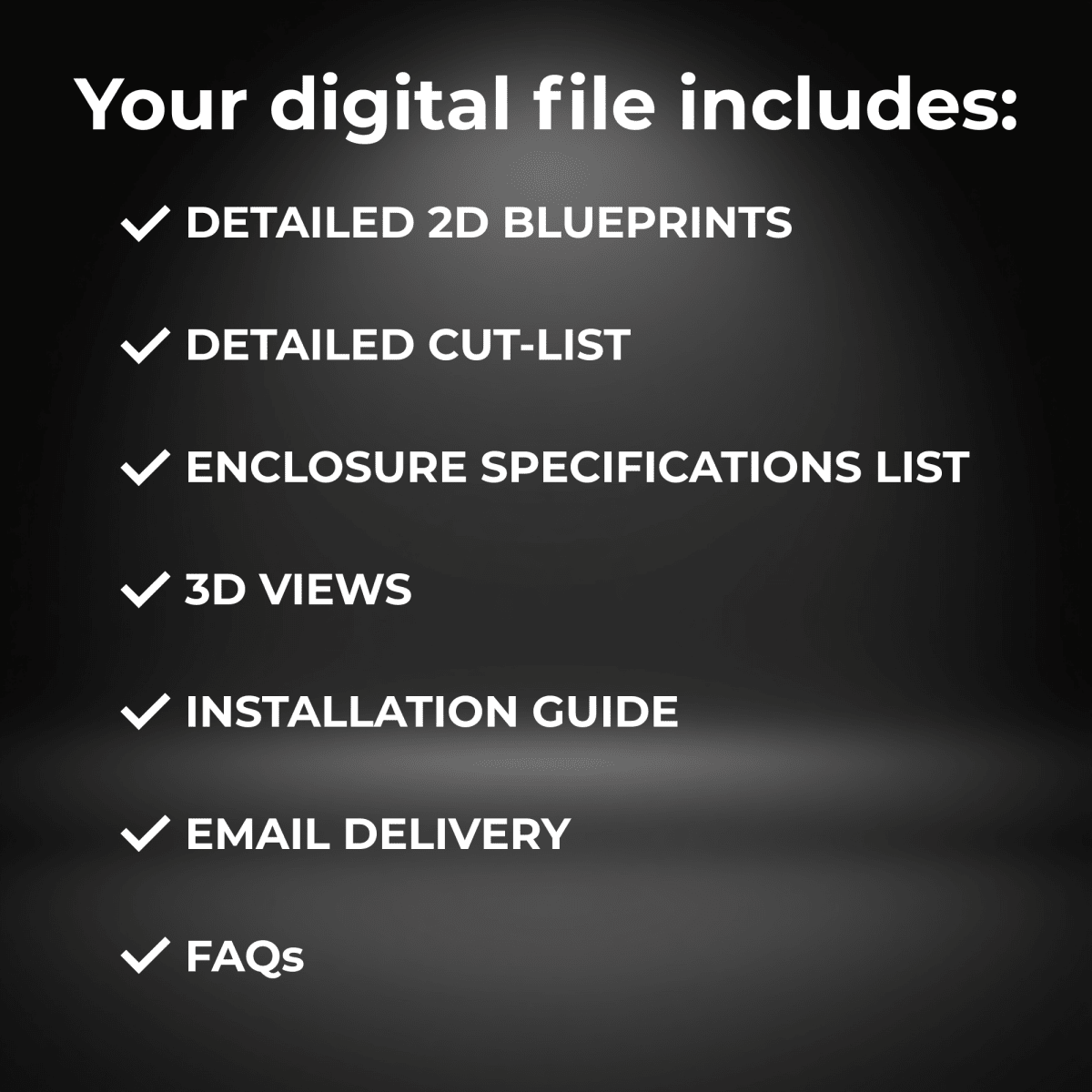 Custom subwoofer box design package deliverables checklist from EZ DB's Designs