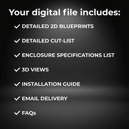 Custom subwoofer box design package deliverables checklist from EZ DB's Designs