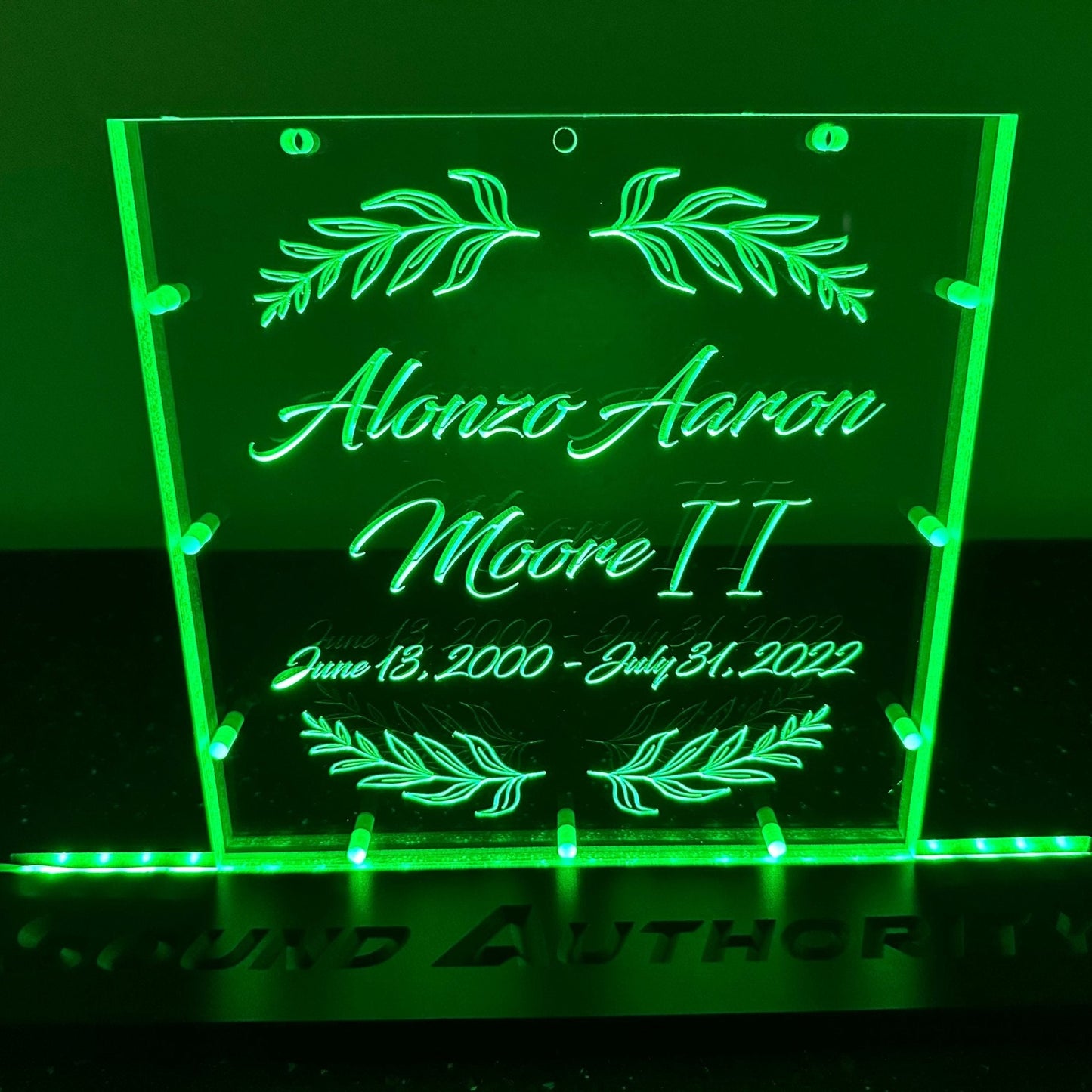 Sound Authority Plexiglass - 10" x 10" 3D Engraved Acrylic Window For Subwoofer Box