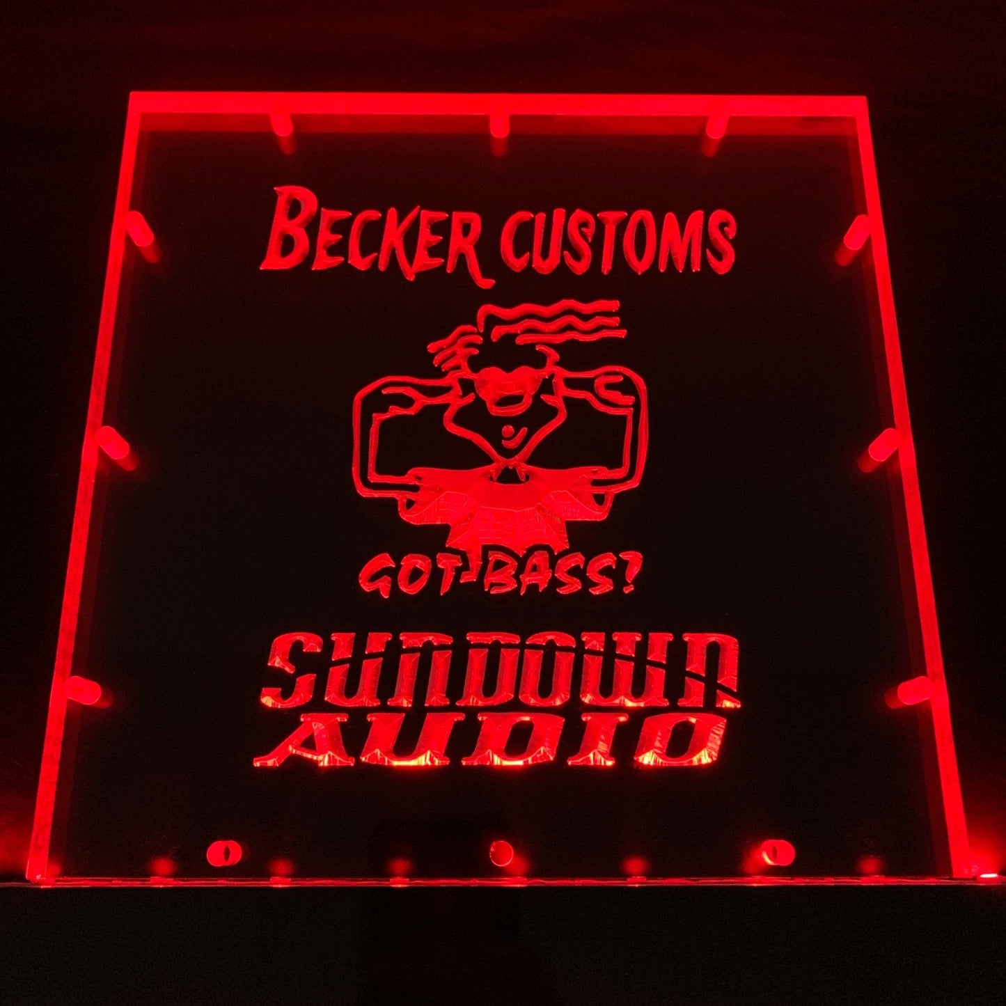 Sound Authority Plexiglass - 10" x 10" 3D Engraved Acrylic Window For Subwoofer Box