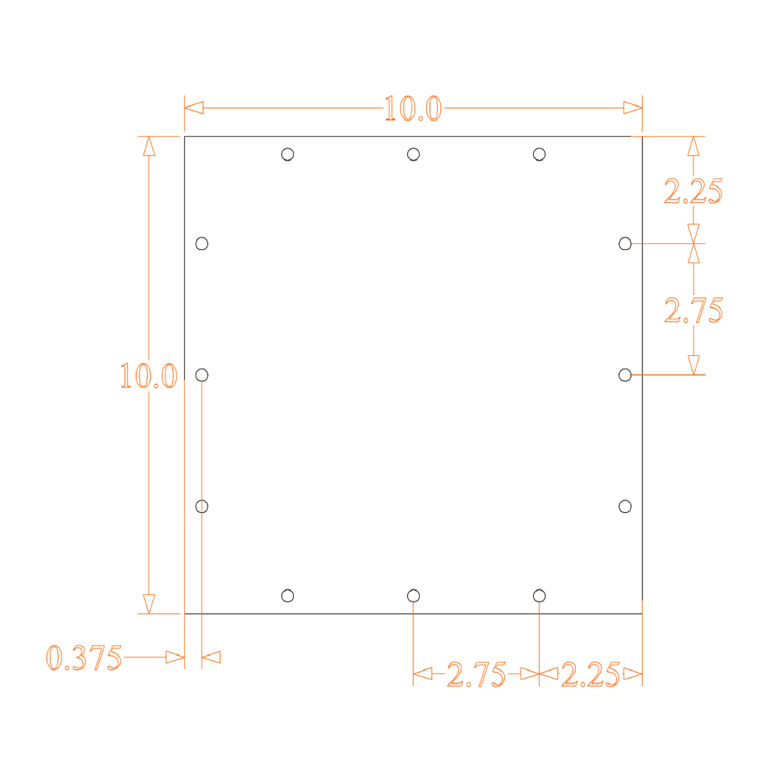 Sound Authority Plexiglass - 10" x 10" 3D Engraved Acrylic Window For Subwoofer Box
