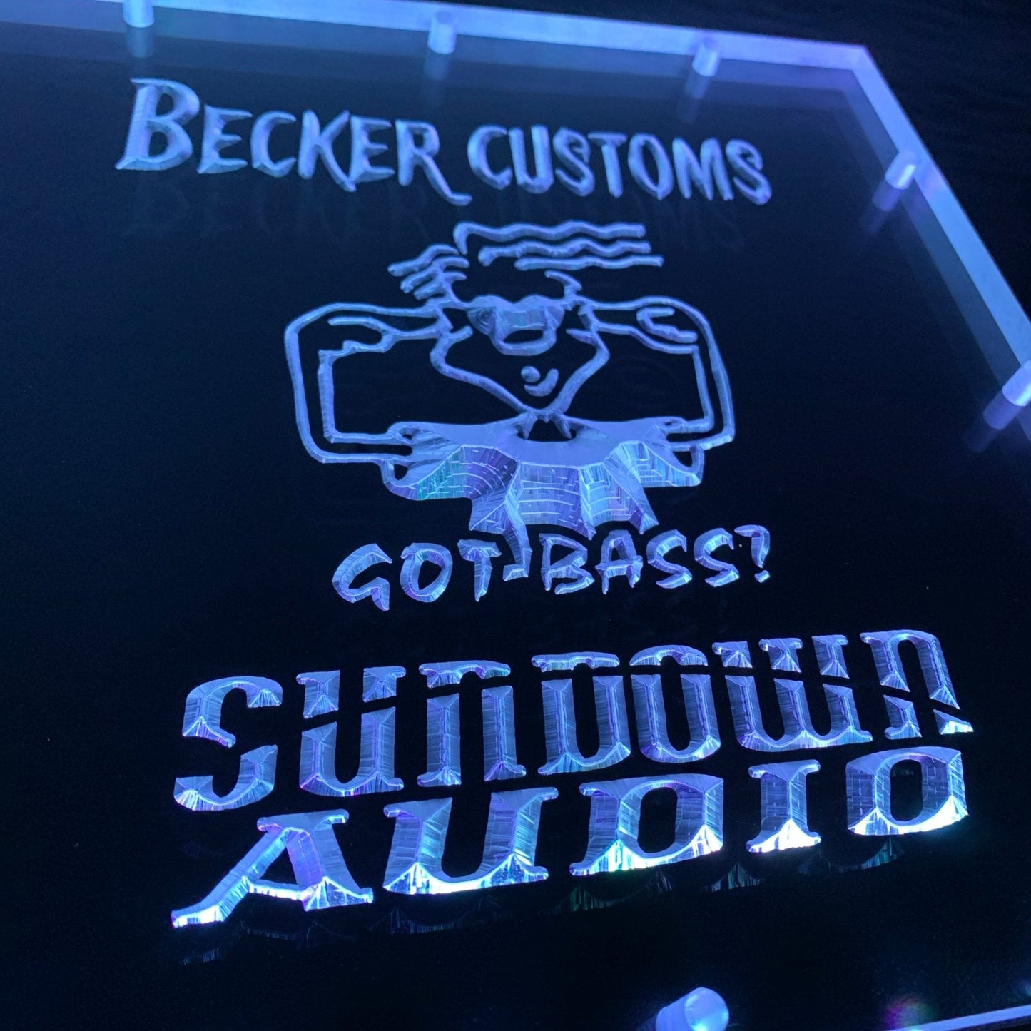 Sound Authority Plexiglass - 10" x 10" 3D Engraved Acrylic Window For Subwoofer Box