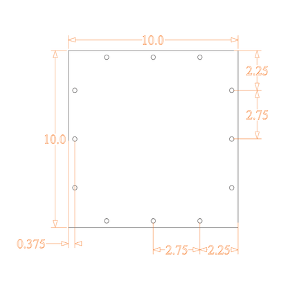 Sound Authority Plexiglass - 10" x 10" Blank Acrylic Window For Subwoofer Box