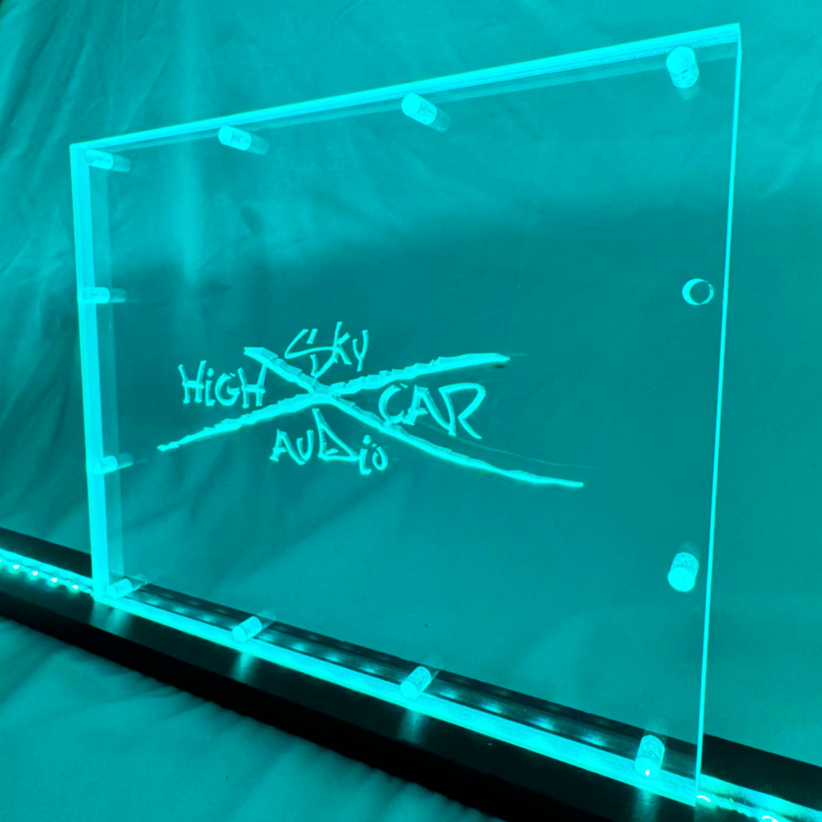 Sound Authority Plexiglass - 10" x 8" 3D Engraved Acrylic Window For Subwoofer Box - EZ DB's Designs
