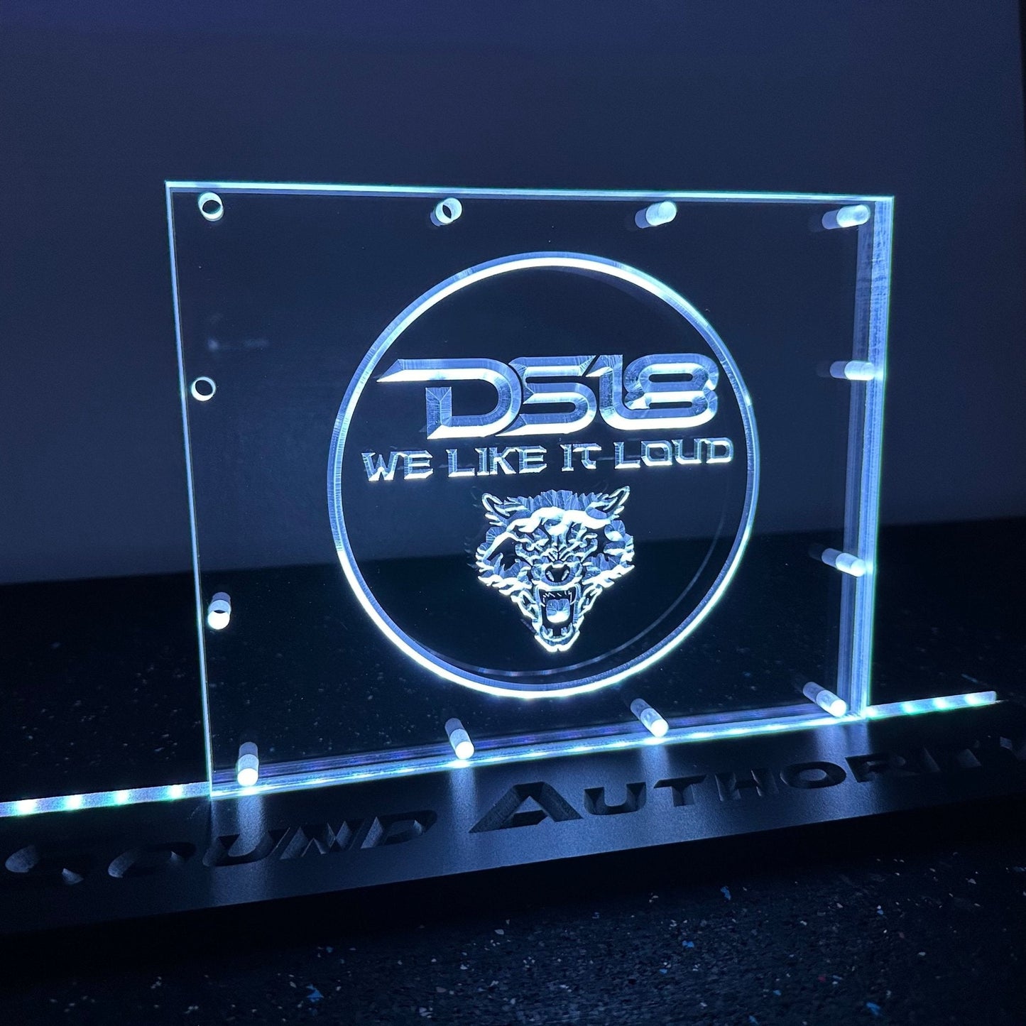 Sound Authority Plexiglass - 10" x 8" 3D Engraved Acrylic Window For Subwoofer Box