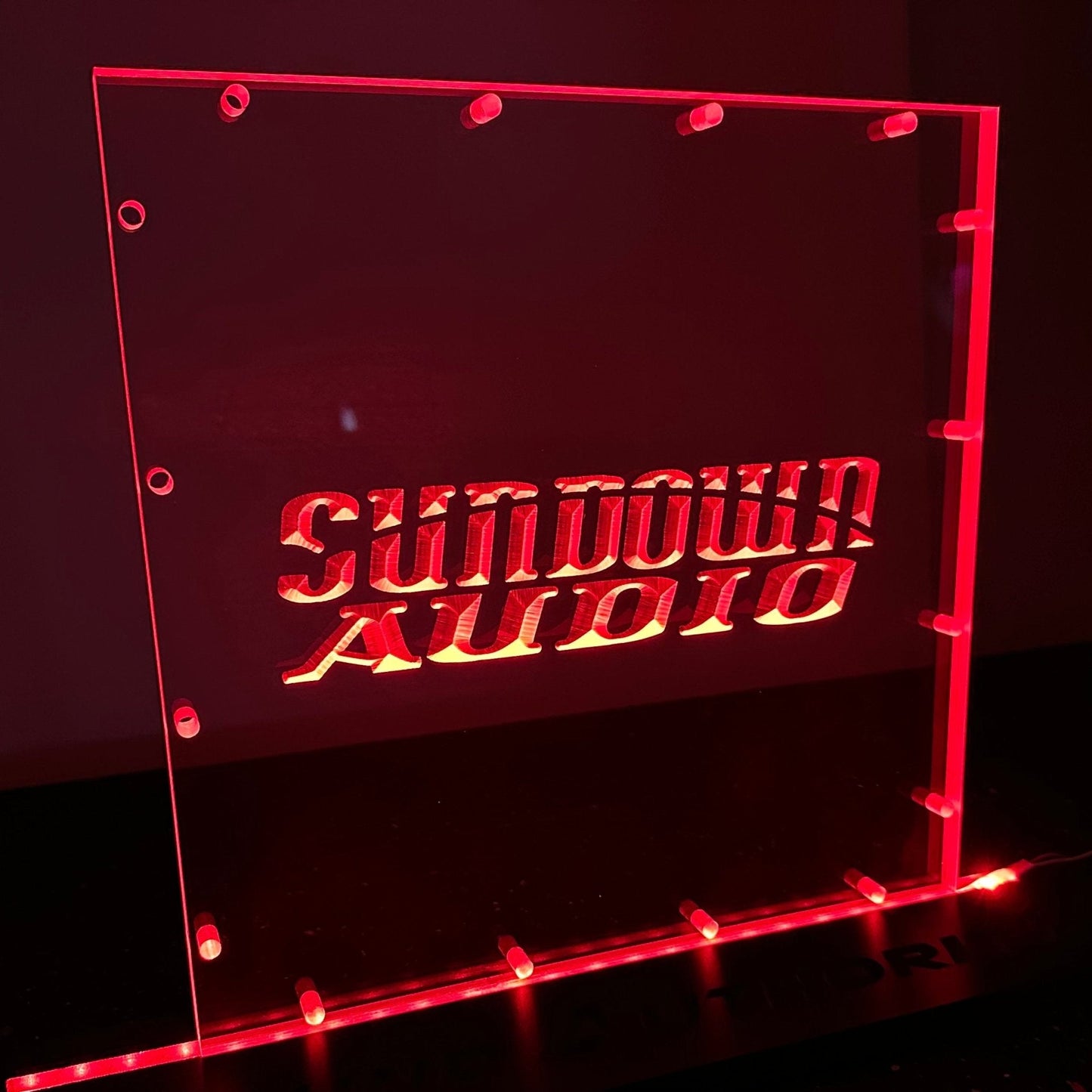 Sound Authority Plexiglass - 12" x 12" 3D Engraved Acrylic Window For Subwoofer Box