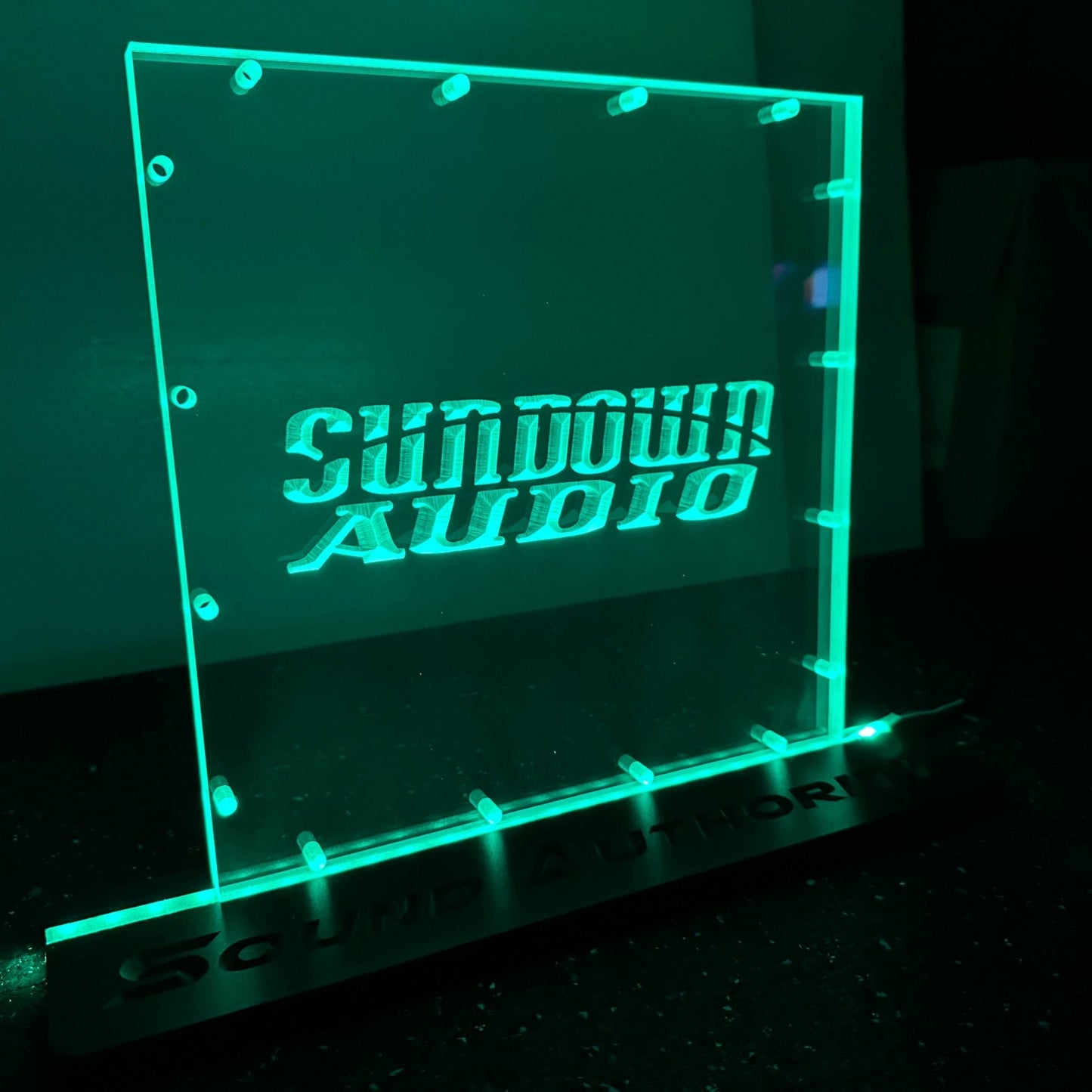 Sound Authority Plexiglass - 12" x 12" 3D Engraved Acrylic Window For Subwoofer Box