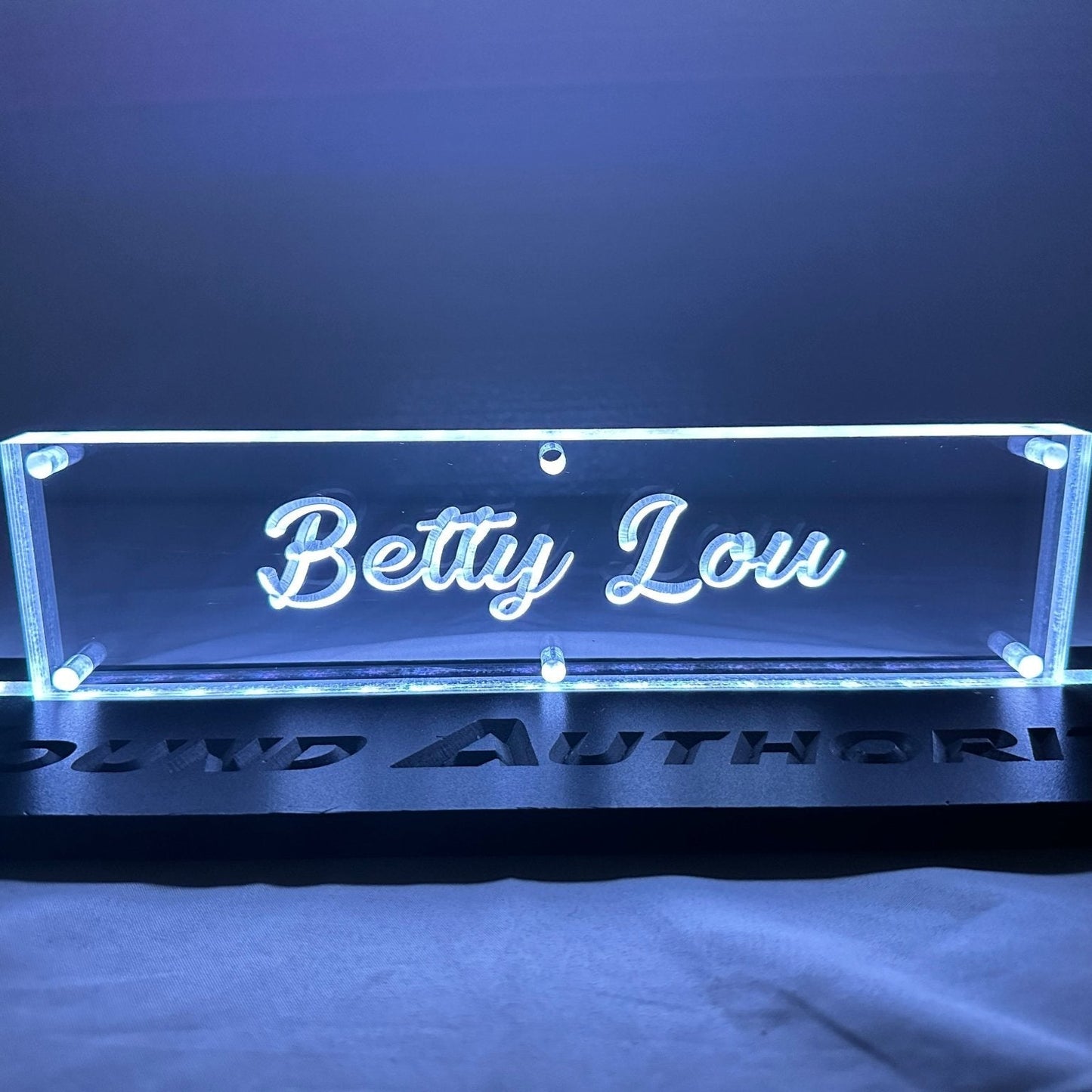 Sound Authority Plexiglass - 12" x 3" 3D Engraved Acrylic Window For Subwoofer Box