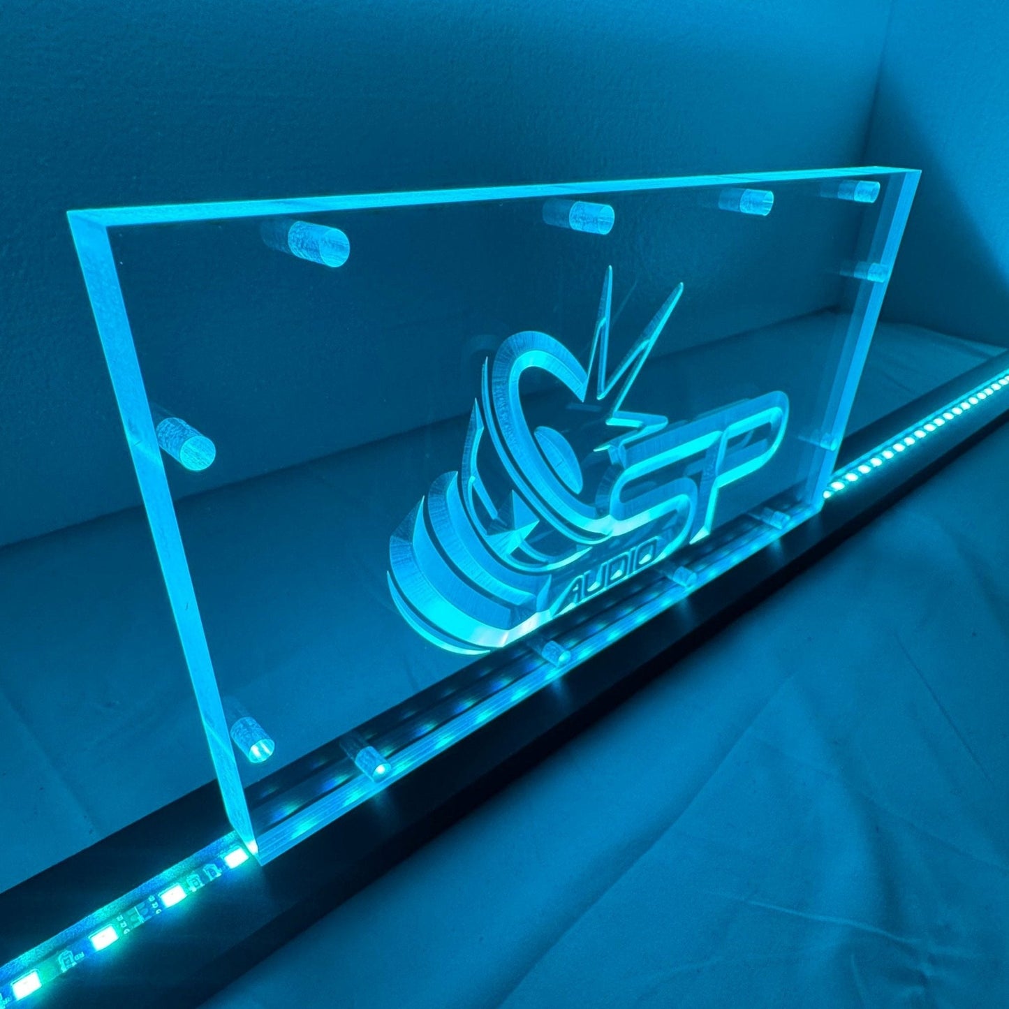 Sound Authority Plexiglass - 12" x 6" 3D Engraved Acrylic Window For Subwoofer Box