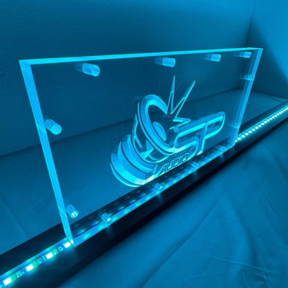 Sound Authority Plexiglass - 12" x 6" 3D Engraved Acrylic Window For Subwoofer Box