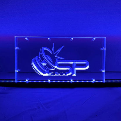 Sound Authority Plexiglass - 12" x 6" 3D Engraved Acrylic Window For Subwoofer Box