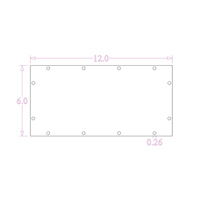 Sound Authority Plexiglass - 12" x 6" Blank Acrylic Window For Subwoofer Box