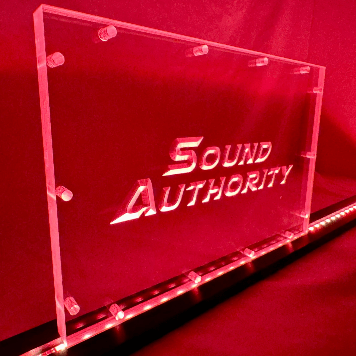 Sound Authority Plexiglass - 12" x 8" 3D Engraved Acrylic Window For Subwoofer Box - EZ DB's Designs