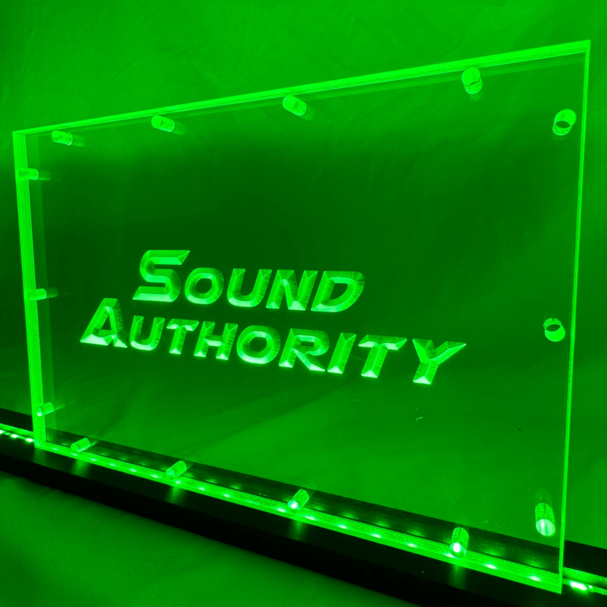 Sound Authority Plexiglass - 12" x 8" 3D Engraved Acrylic Window For Subwoofer Box - EZ DB's Designs