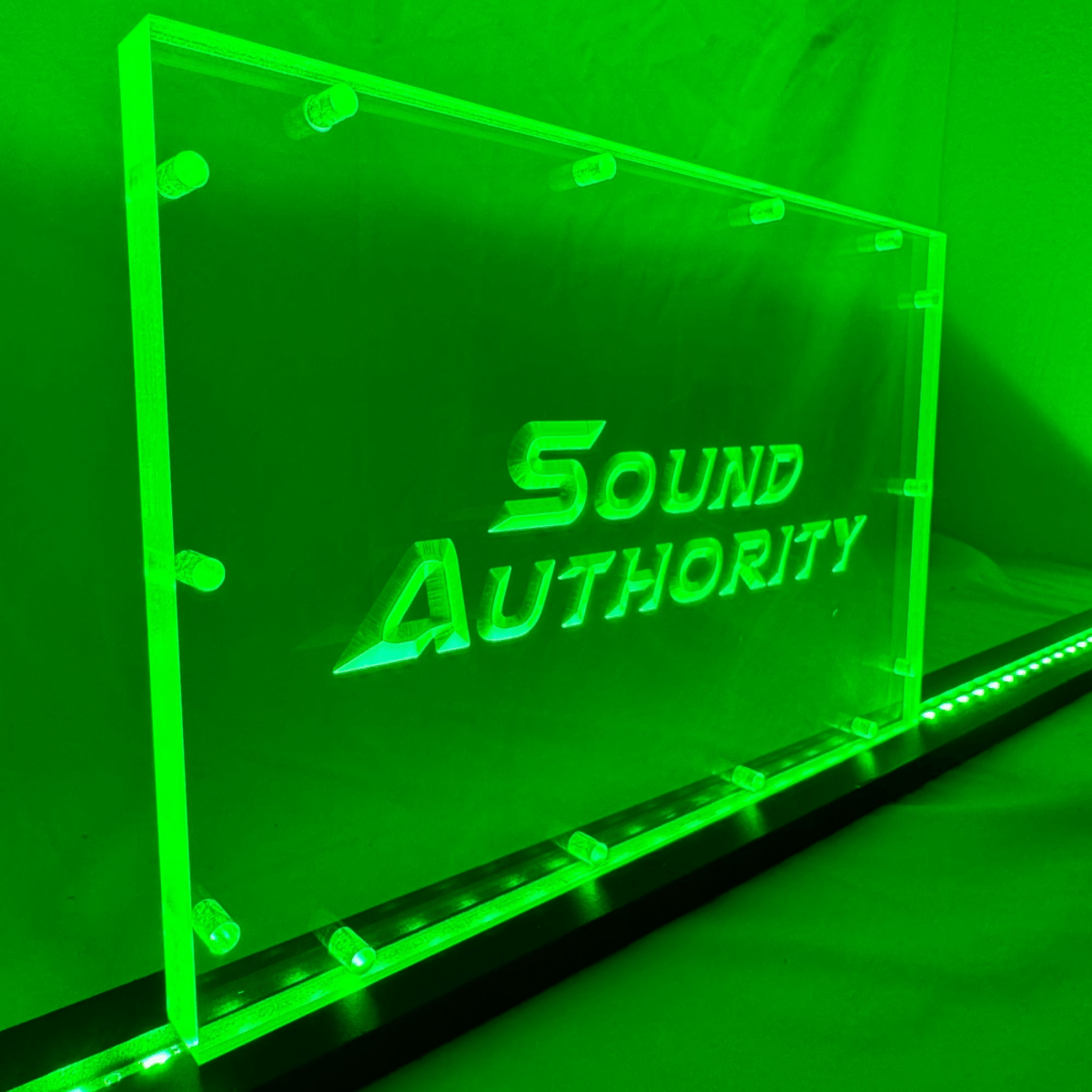 Sound Authority Plexiglass - 12" x 8" 3D Engraved Acrylic Window For Subwoofer Box - EZ DB's Designs
