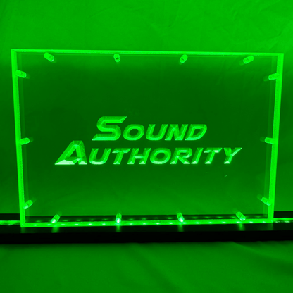Sound Authority Plexiglass - 12" x 8" 3D Engraved Acrylic Window For Subwoofer Box - EZ DB's Designs