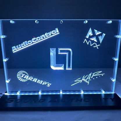 Sound Authority Plexiglass - 15" x 10" 3D Engraved Acrylic Window For Subwoofer Box