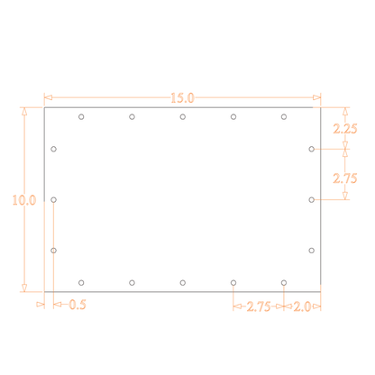 Sound Authority Plexiglass - 15" x 10" Blank Acrylic Window For Subwoofer Box
