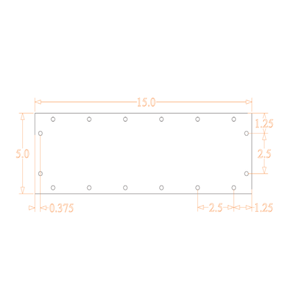Sound Authority Plexiglass - 15" x 5" Blank Acrylic Window For Subwoofer Box