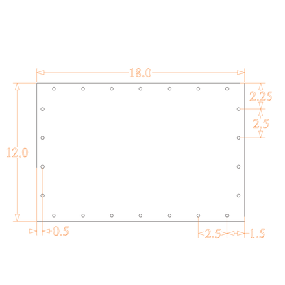 Sound Authority Plexiglass - 18" x 12" Blank Acrylic Window For Subwoofer Box