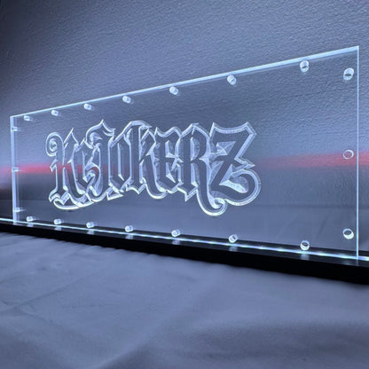 Sound Authority Plexiglass - 18" x 6" 3D Engraved Acrylic Window For Subwoofer Box