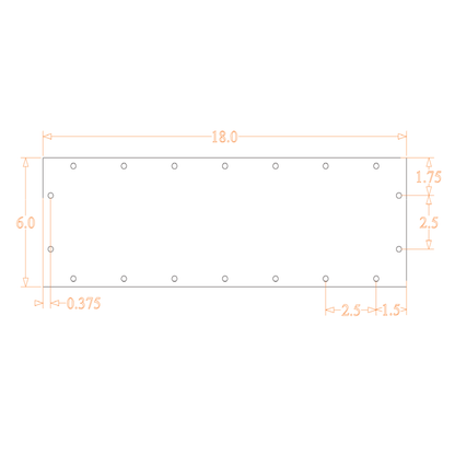 Sound Authority Plexiglass - 18" x 6" Blank Acrylic Window For Subwoofer Box