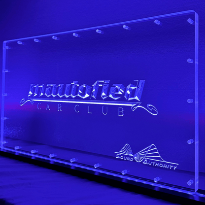 Sound Authority Plexiglass - 20" x 10" 3D Engraved Acrylic Window For Subwoofer Box - EZ DB's Designs