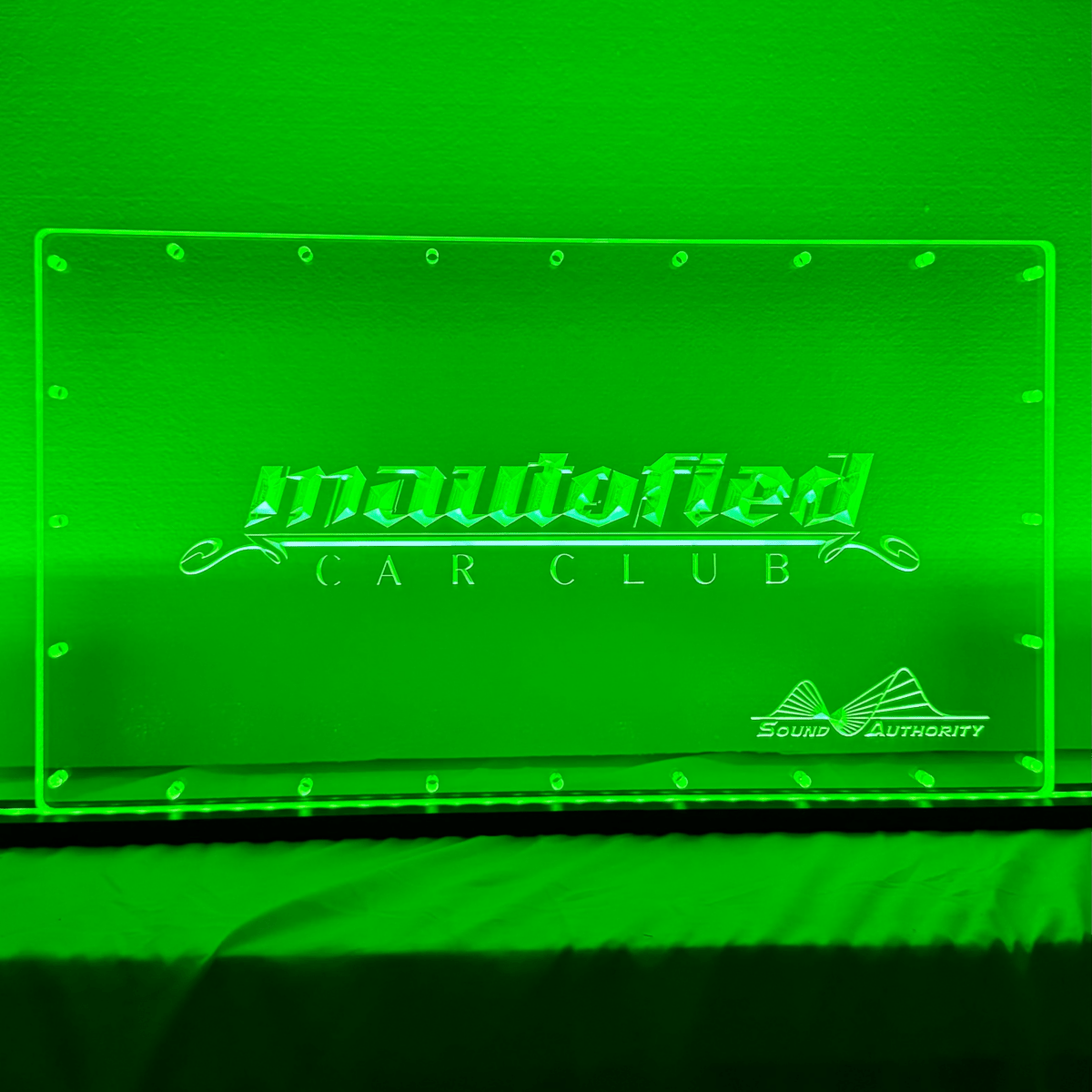 Sound Authority Plexiglass - 20" x 10" 3D Engraved Acrylic Window For Subwoofer Box - EZ DB's Designs