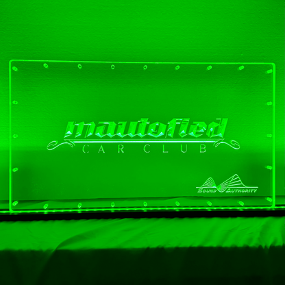 Sound Authority Plexiglass - 20" x 10" 3D Engraved Acrylic Window For Subwoofer Box - EZ DB's Designs