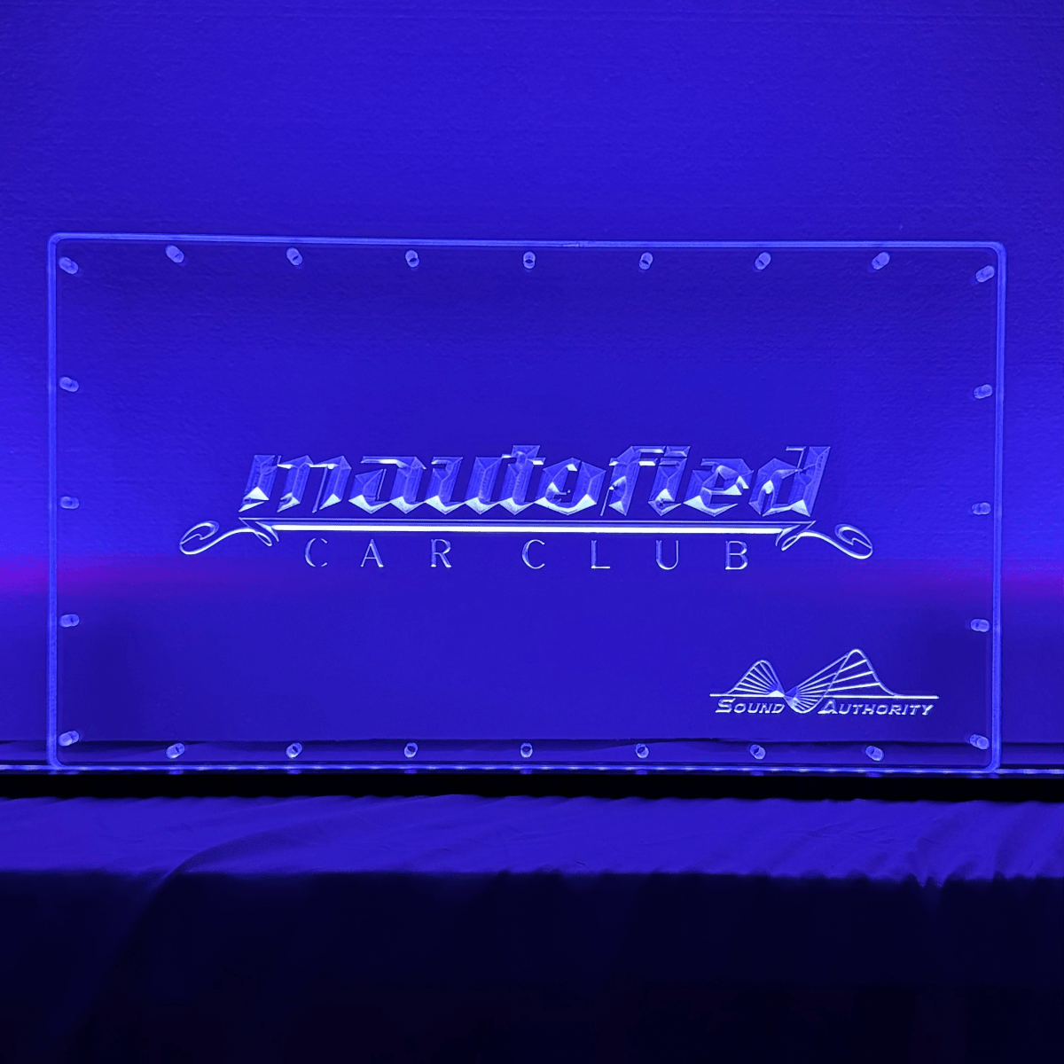 Sound Authority Plexiglass - 20" x 10" 3D Engraved Acrylic Window For Subwoofer Box - EZ DB's Designs