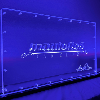 Sound Authority Plexiglass - 20" x 10" 3D Engraved Acrylic Window For Subwoofer Box - EZ DB's Designs