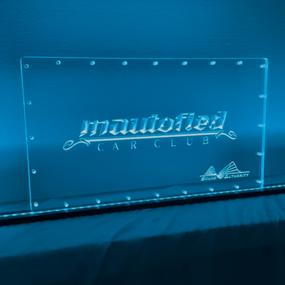 Sound Authority Plexiglass - 20" x 10" 3D Engraved Acrylic Window For Subwoofer Box