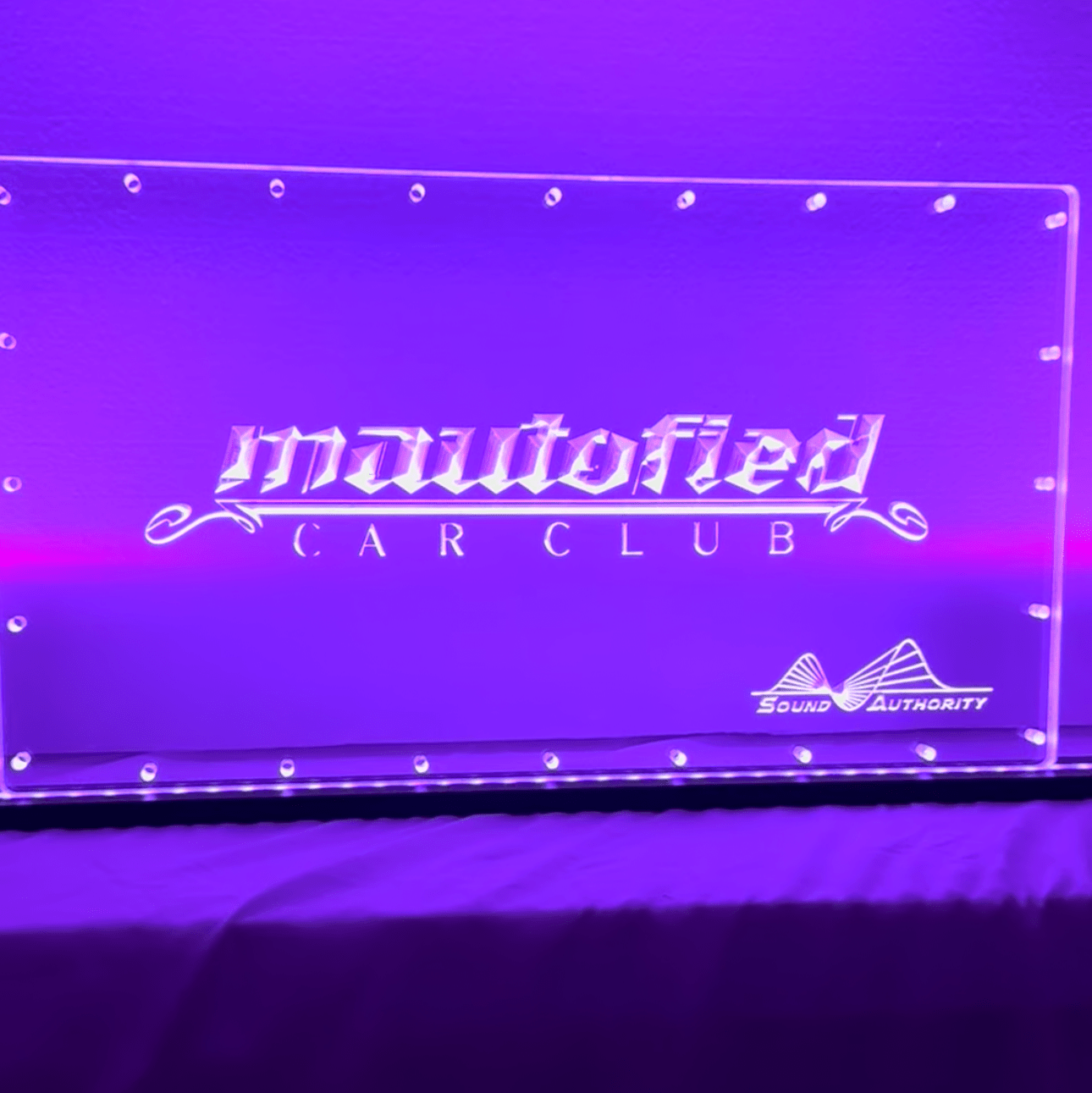 Sound Authority Plexiglass - 20" x 10" 3D Engraved Acrylic Window For Subwoofer Box