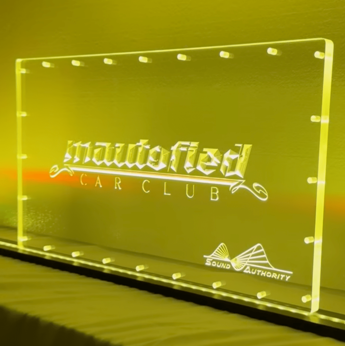 Sound Authority Plexiglass - 20" x 10" 3D Engraved Acrylic Window For Subwoofer Box