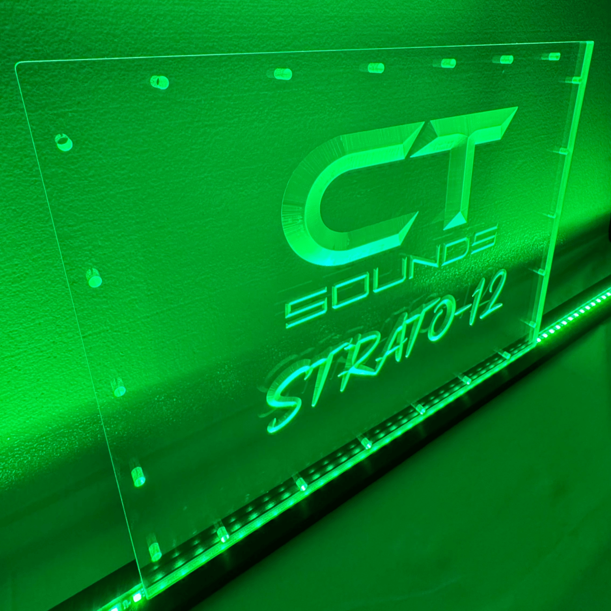 Sound Authority Plexiglass - 20" x 15" 3D Engraved Acrylic Window For Subwoofer Box - EZ DB's Designs