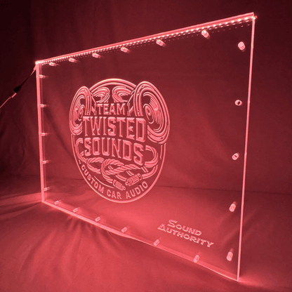 Sound Authority Plexiglass - 20" x 15" 3D Engraved Acrylic Window For Subwoofer Box - EZ DB's Designs