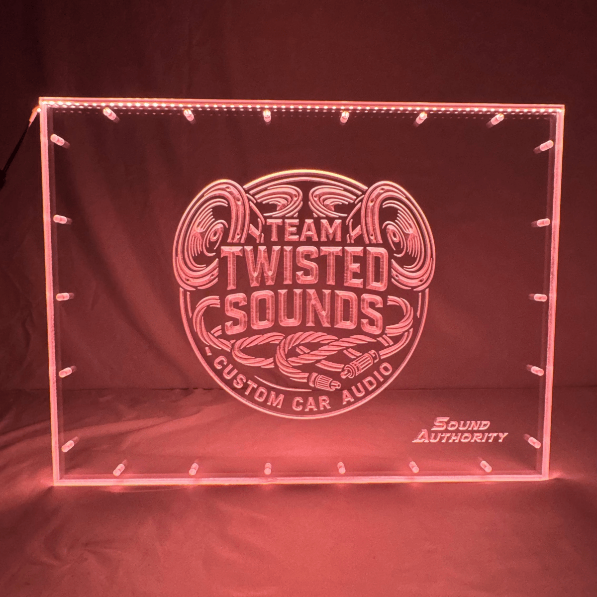 Sound Authority Plexiglass - 20" x 15" 3D Engraved Acrylic Window For Subwoofer Box - EZ DB's Designs