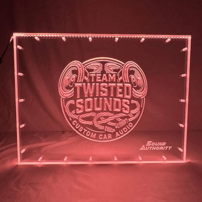 Sound Authority Plexiglass - 20" x 15" 3D Engraved Acrylic Window For Subwoofer Box - EZ DB's Designs