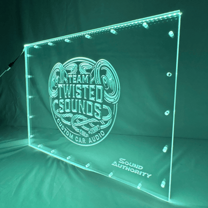 Sound Authority Plexiglass - 20" x 15" 3D Engraved Acrylic Window For Subwoofer Box - EZ DB's Designs