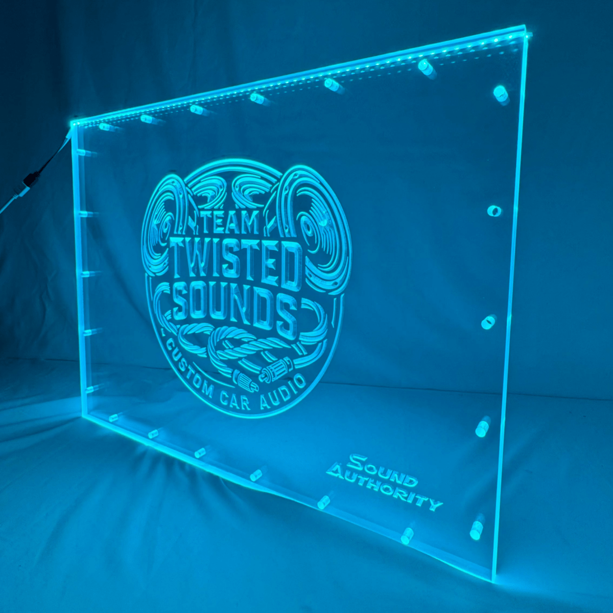 Sound Authority Plexiglass - 20" x 15" 3D Engraved Acrylic Window For Subwoofer Box - EZ DB's Designs