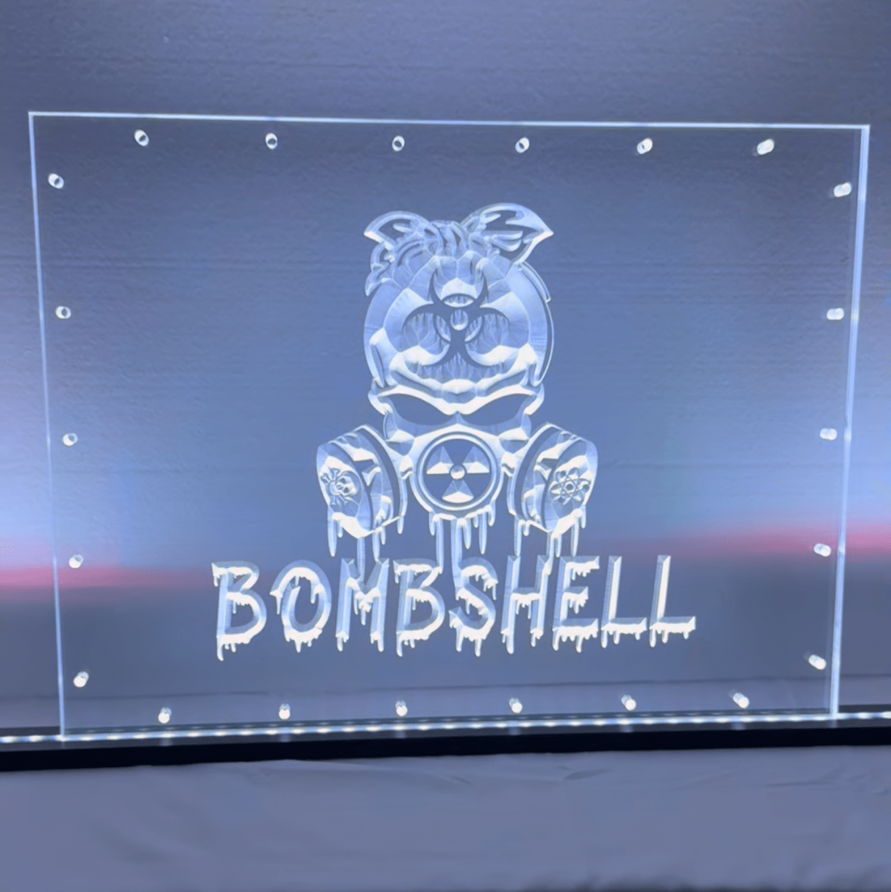 Sound Authority Plexiglass - 20" x 15" 3D Engraved Acrylic Window For Subwoofer Box