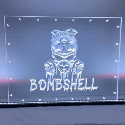 Sound Authority Plexiglass - 20" x 15" 3D Engraved Acrylic Window For Subwoofer Box