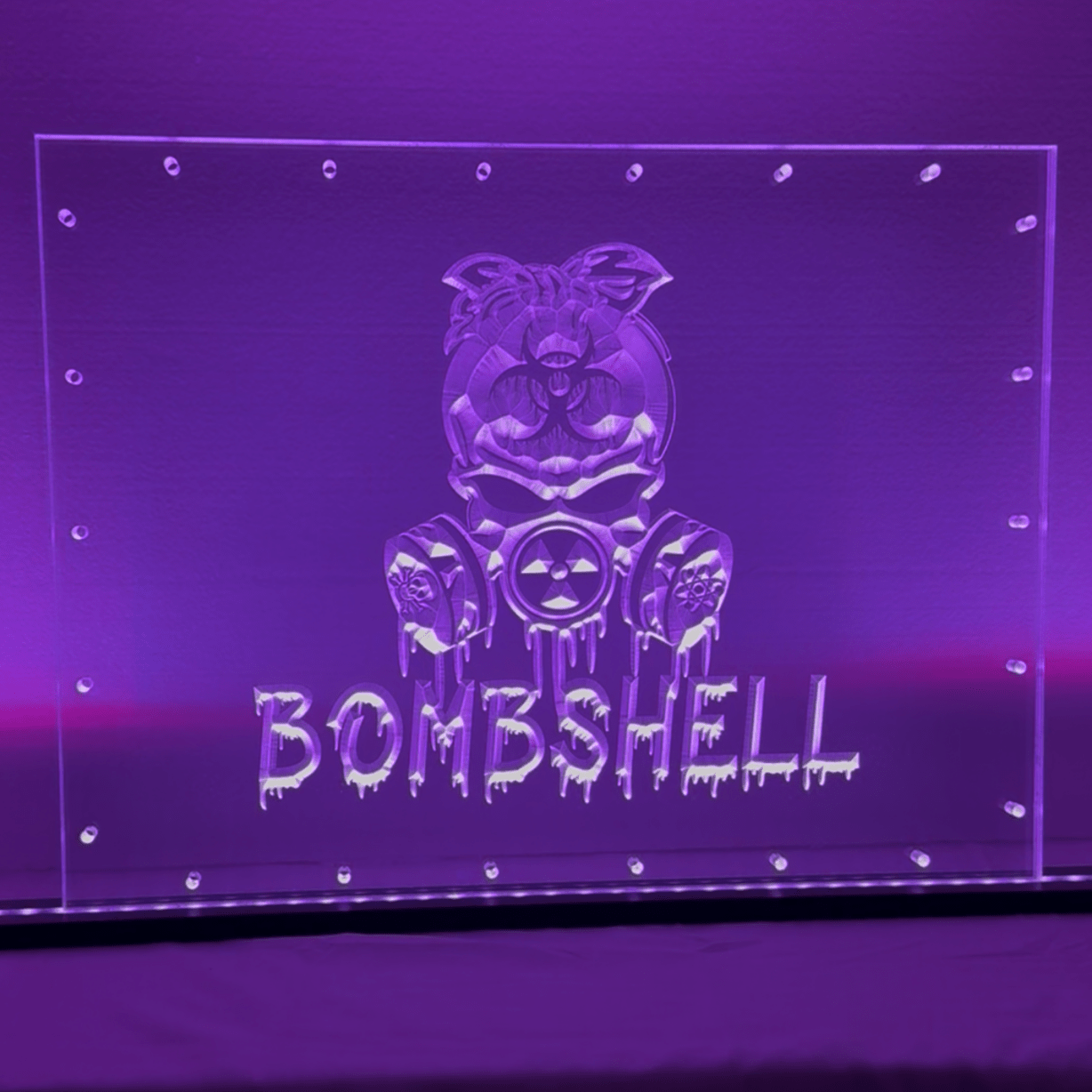 Sound Authority Plexiglass - 20" x 15" 3D Engraved Acrylic Window For Subwoofer Box