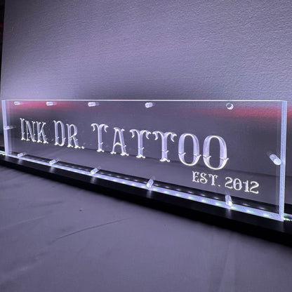 Sound Authority Plexiglass - 20" x 5" 3D Engraved Acrylic Window For Subwoofer Box