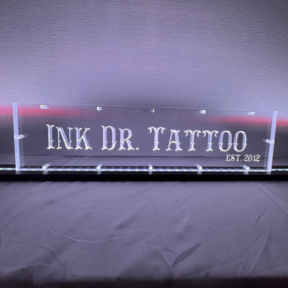 Sound Authority Plexiglass - 20" x 5" 3D Engraved Acrylic Window For Subwoofer Box