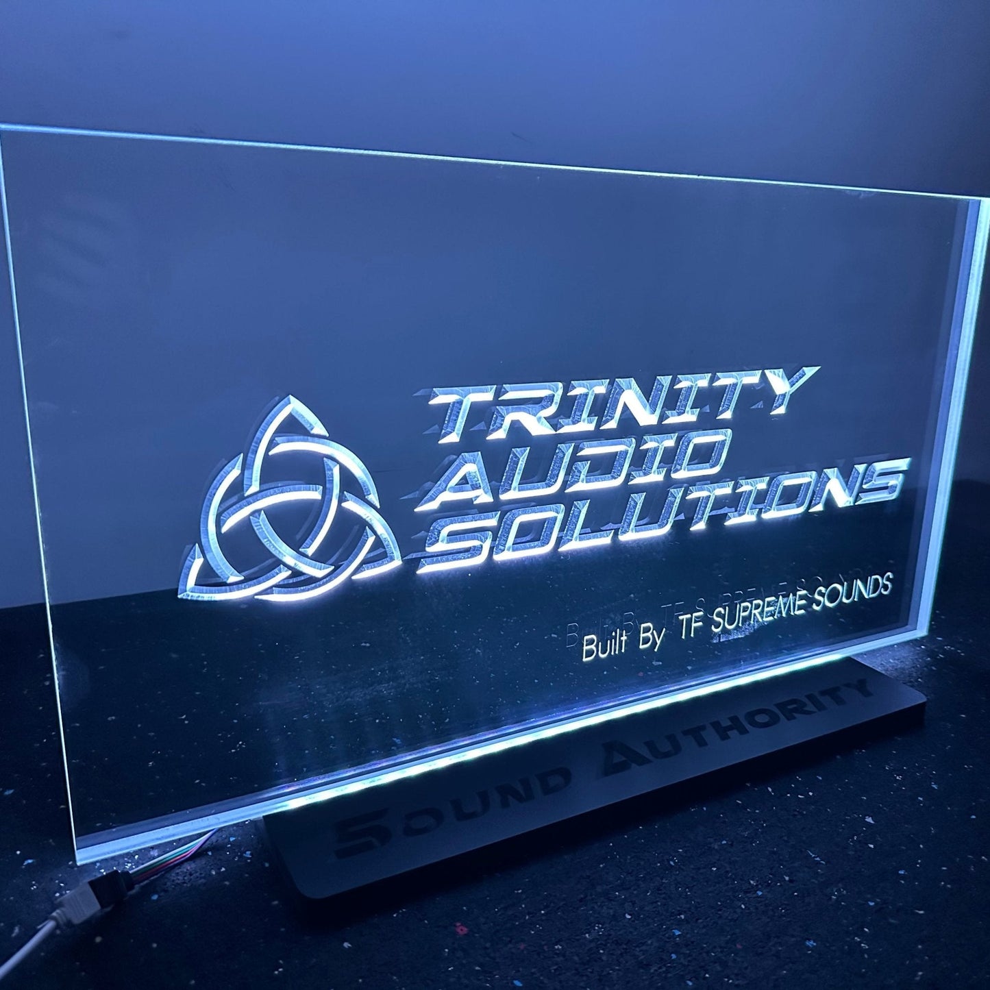 Sound Authority Plexiglass - 24" x 12" 3D Engraved Acrylic Window For Subwoofer Box